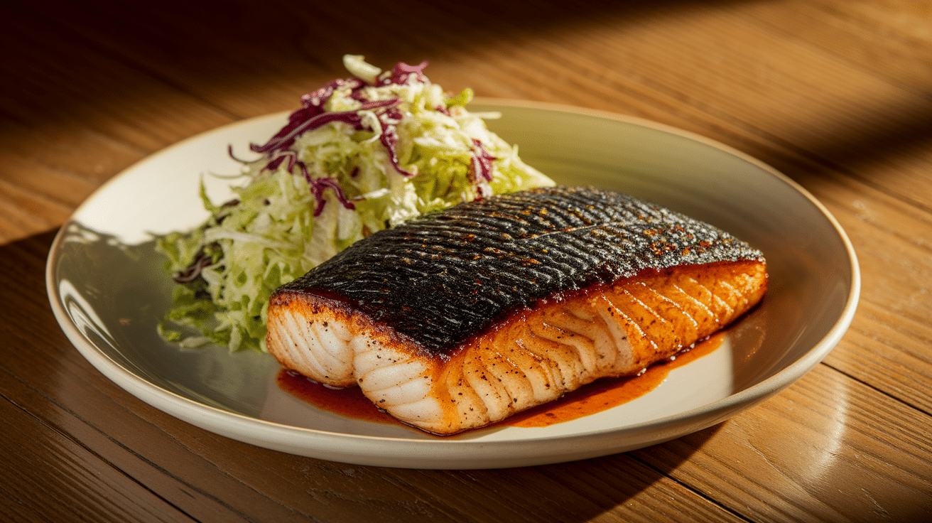 Blackened Mahi-Mahi with Cabbage Slaw
