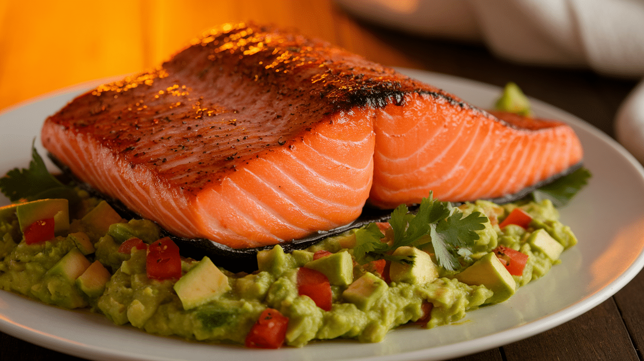 Grilled Salmon with Avocado Salsa