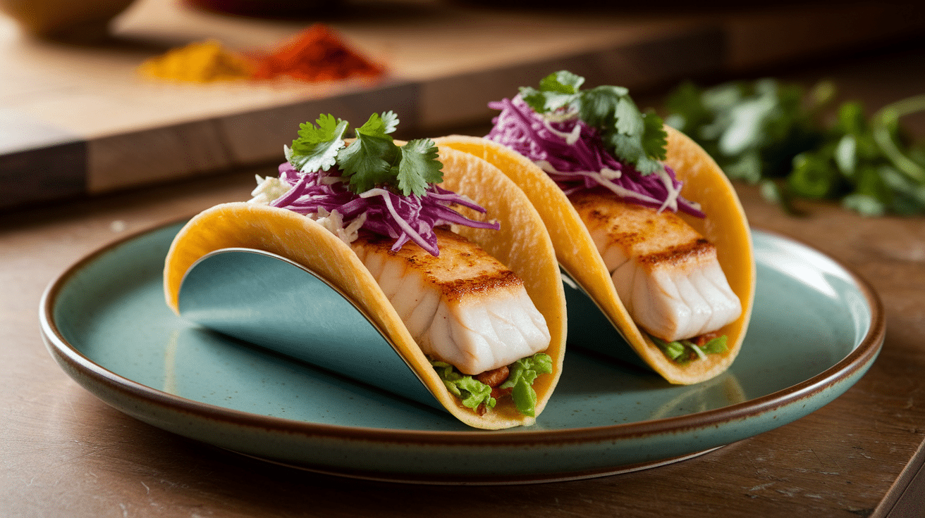 Keto Fish Tacos with Cheese Shells