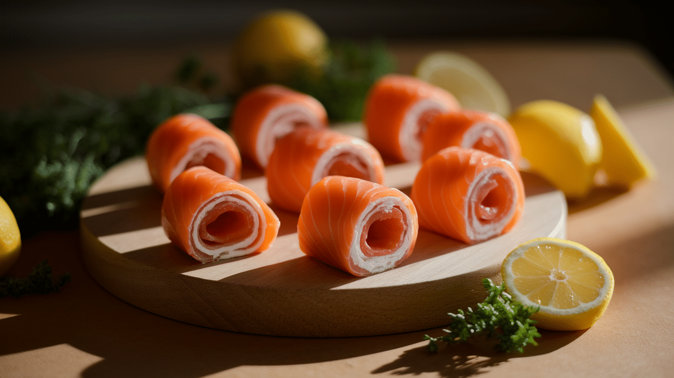 Smoked Salmon Cream Cheese Roll-Ups