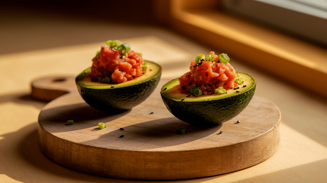 Spicy Tuna Stuffed Avocados
