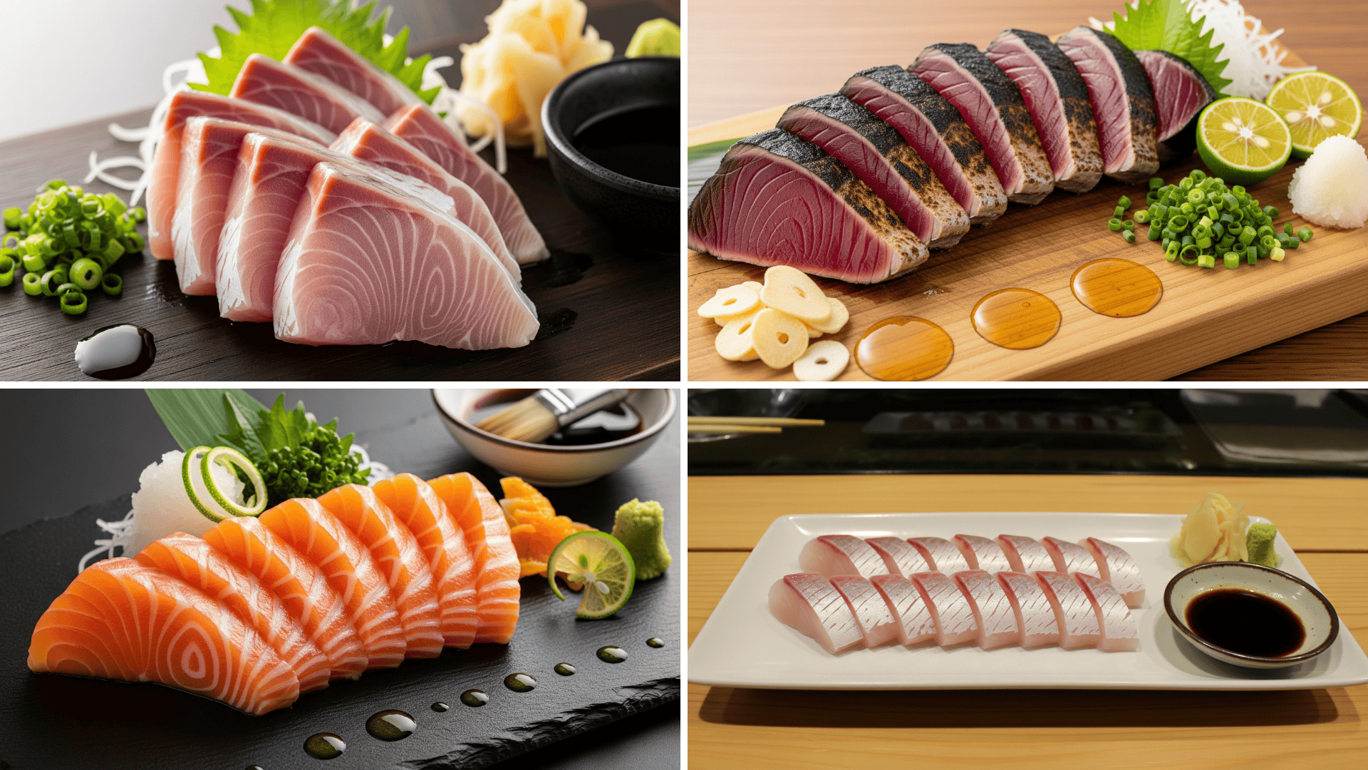 Classic & Most Popular Sashimi Types
