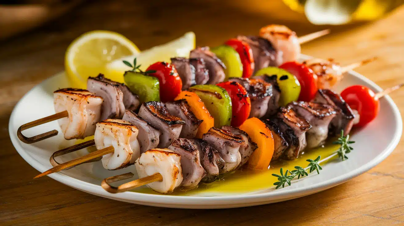Grilled Cuttlefish Skewers