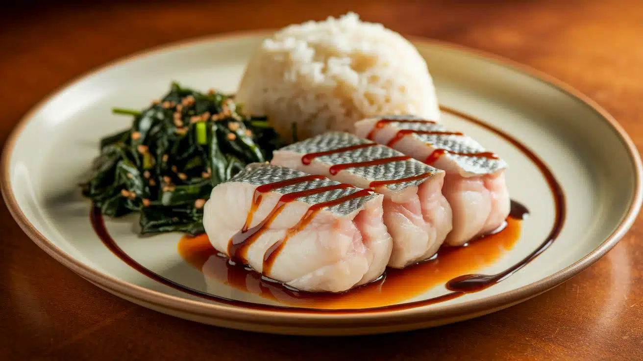 Oolong Tea–Infused Poached Sea Bass