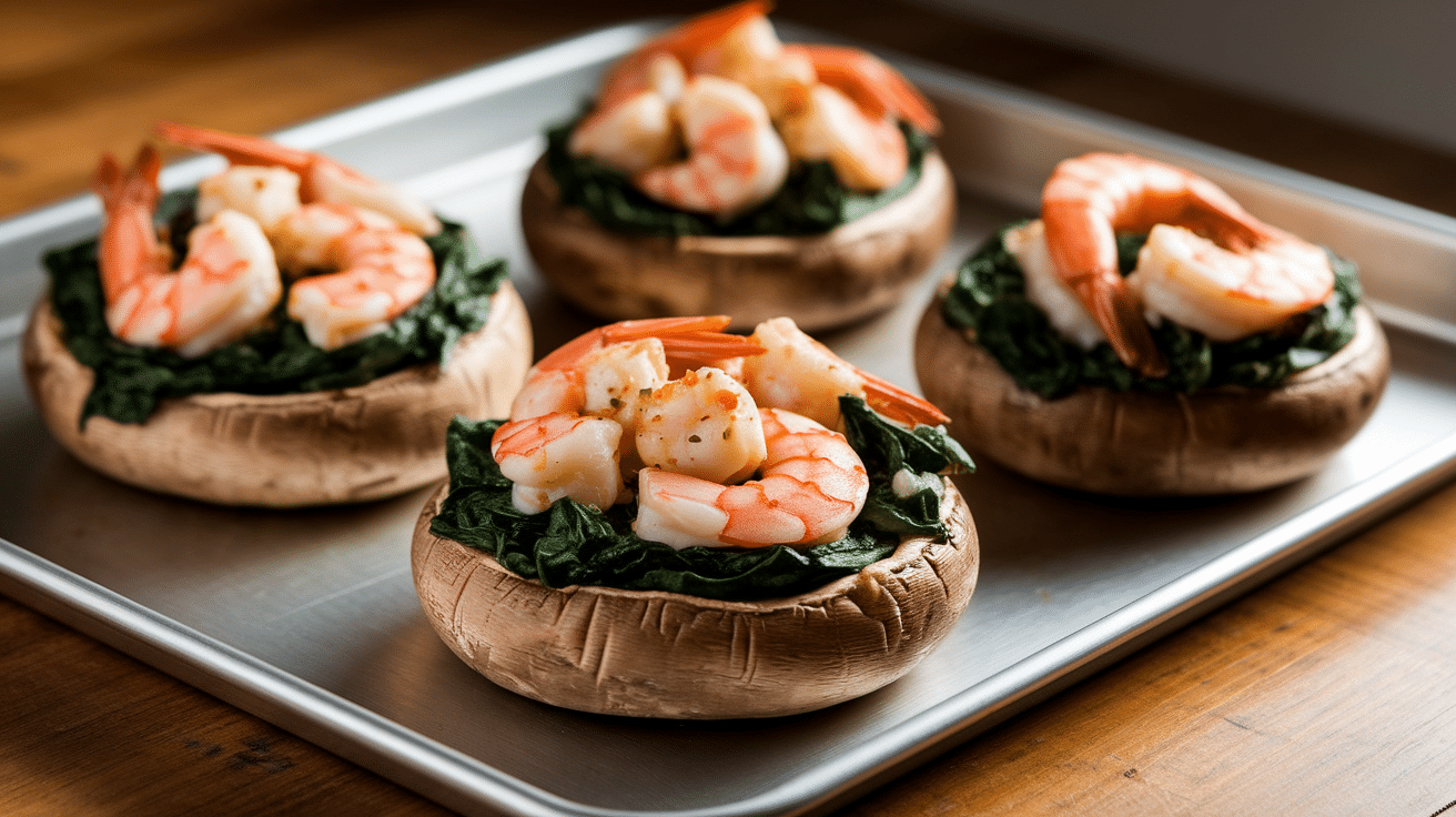 Shrimp Rockefeller with Portabellas