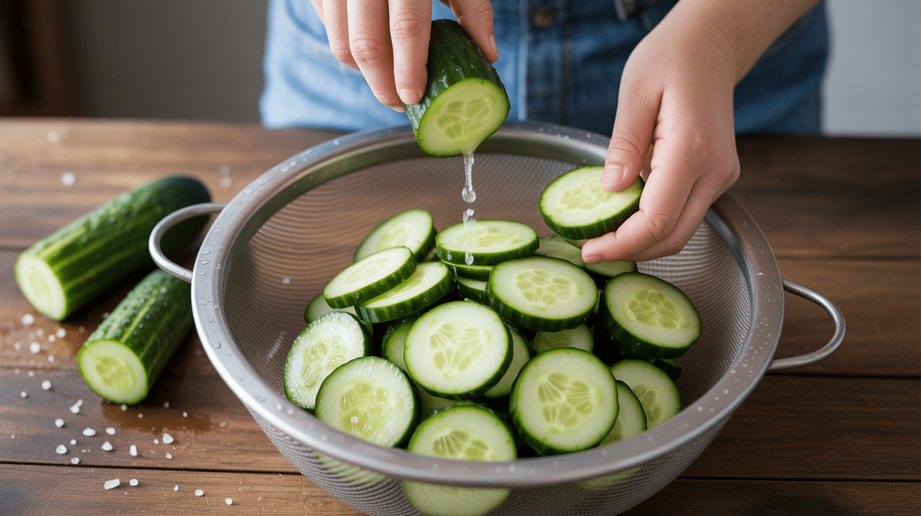 Sprinkle with Salt and Let Sit 20–30 Minutes to Release Water