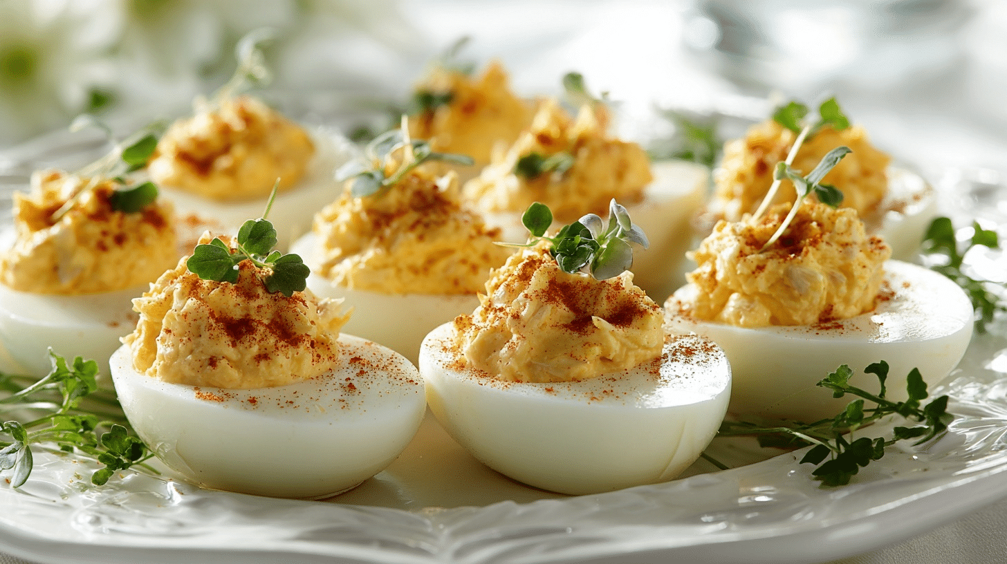 Crab-Stuffed Deviled Eggs